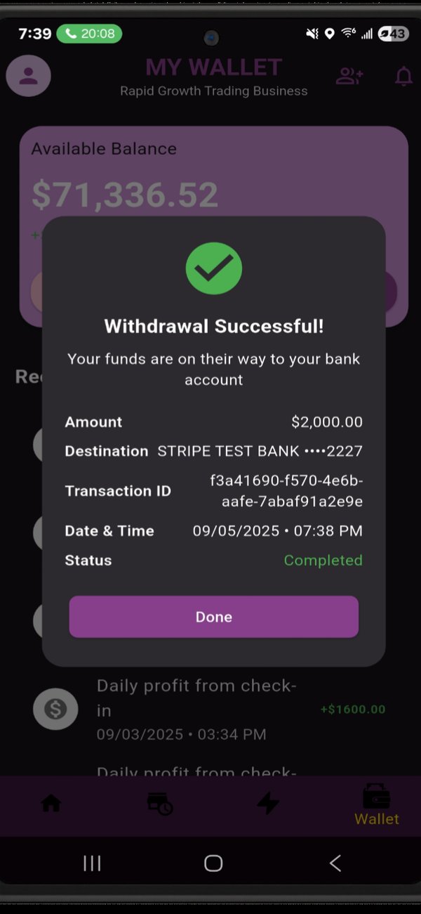 Successful withdrawal